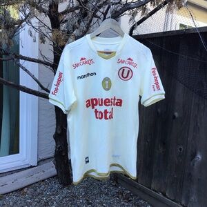 Universitario De Deportes Marathon 2024 Home Jersey Cream Gold Size Large